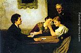 Hugo Oehmichen The Card Game painting